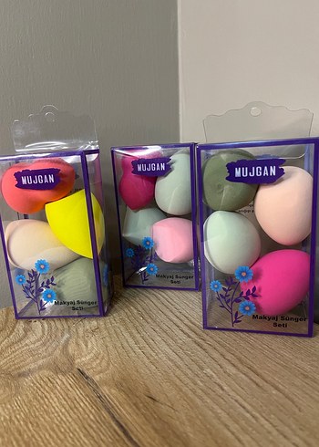 Pastel Renkli Makyaj Sünger Seti - Görsel 3