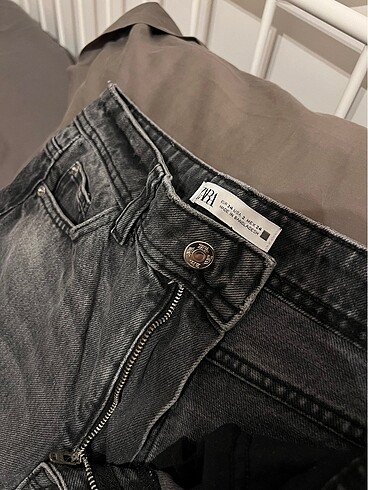 xs Beden gri Renk zara mom jean