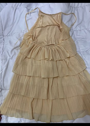 Zara Zara fırfırlı Halter Yaka elbise