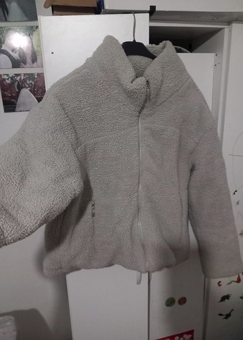 Diğer Gri Peluş mont