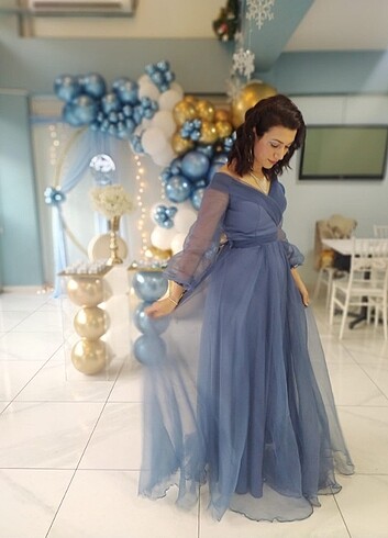 Kabarık abiye elbise - Görsel 2