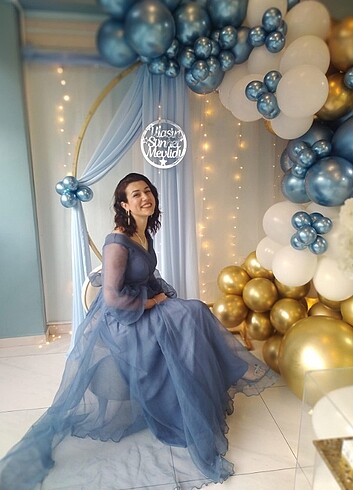 Kabarık abiye elbise - Görsel 3