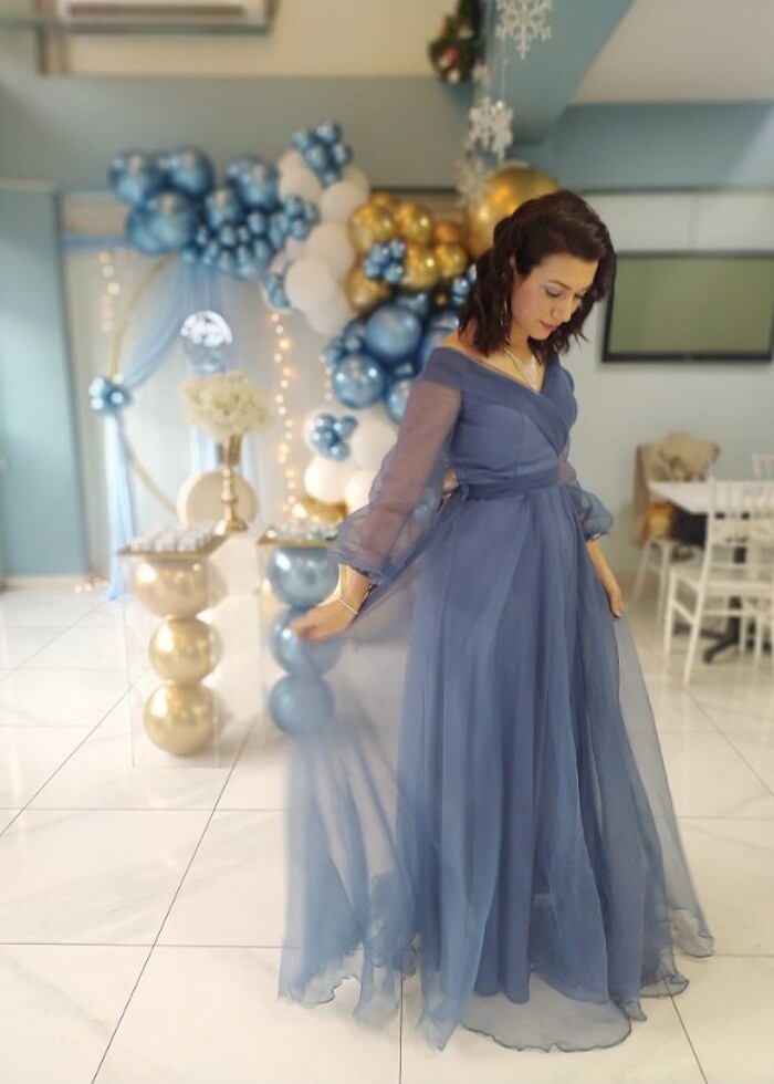 Kabarık abiye elbise - Görsel 2