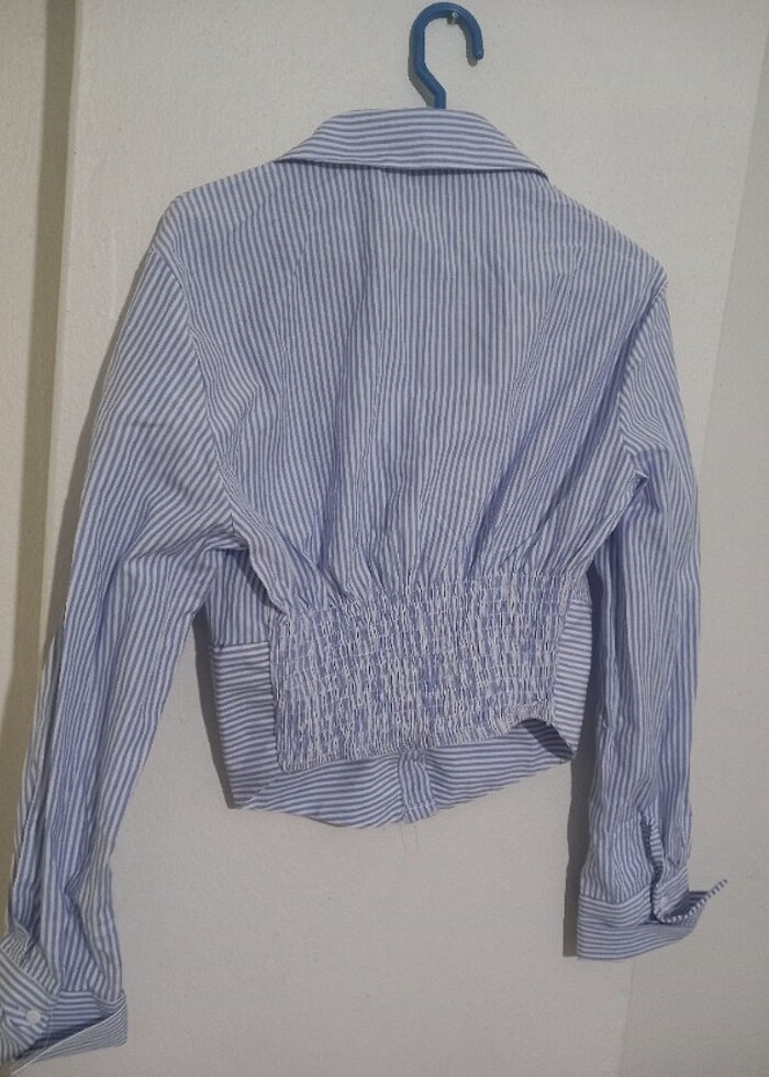 Crop model gömlek - Görsel 2