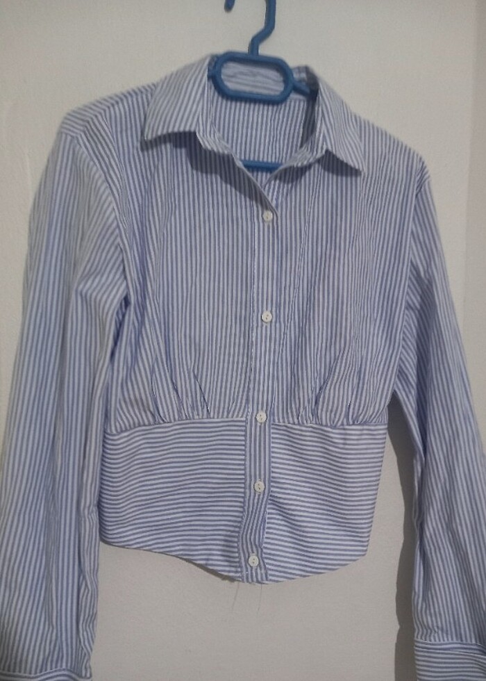 Crop model gömlek - Görsel 3