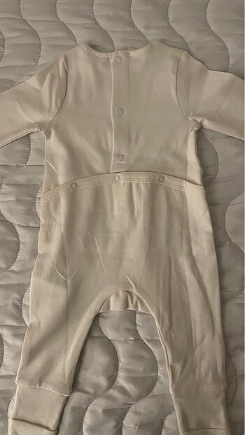 3 Ay Beden beyaz Renk Zara Pamuklu Pijama Tulum