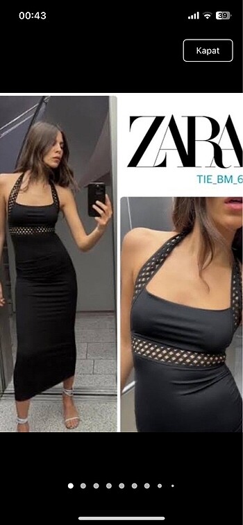 Zara Zara polyamid Midi elbise