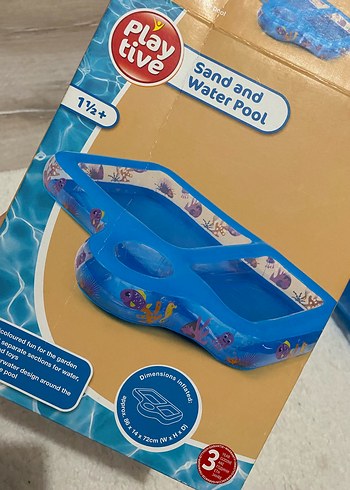 Mavi Şişme Çocuk Kum ve Su Havuzu - Görsel 3