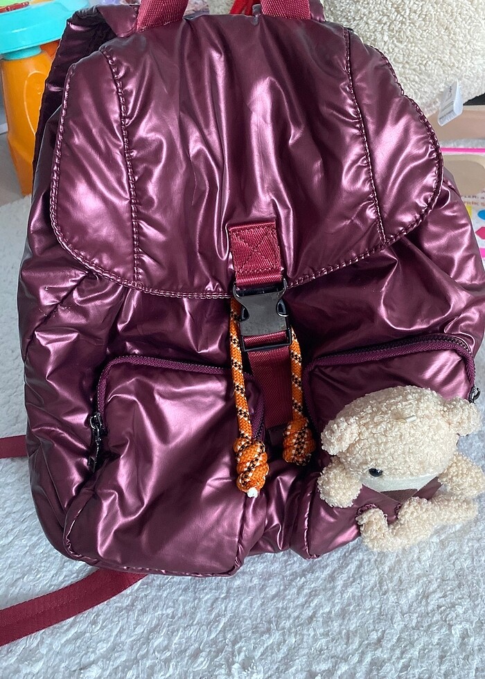 Bordo Renk Sırt Çantası - Görsel 3