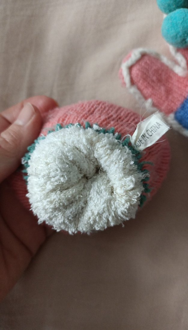 Kız Çocuk Renkli Nakışlı Örgü Eldiven - Görsel 4