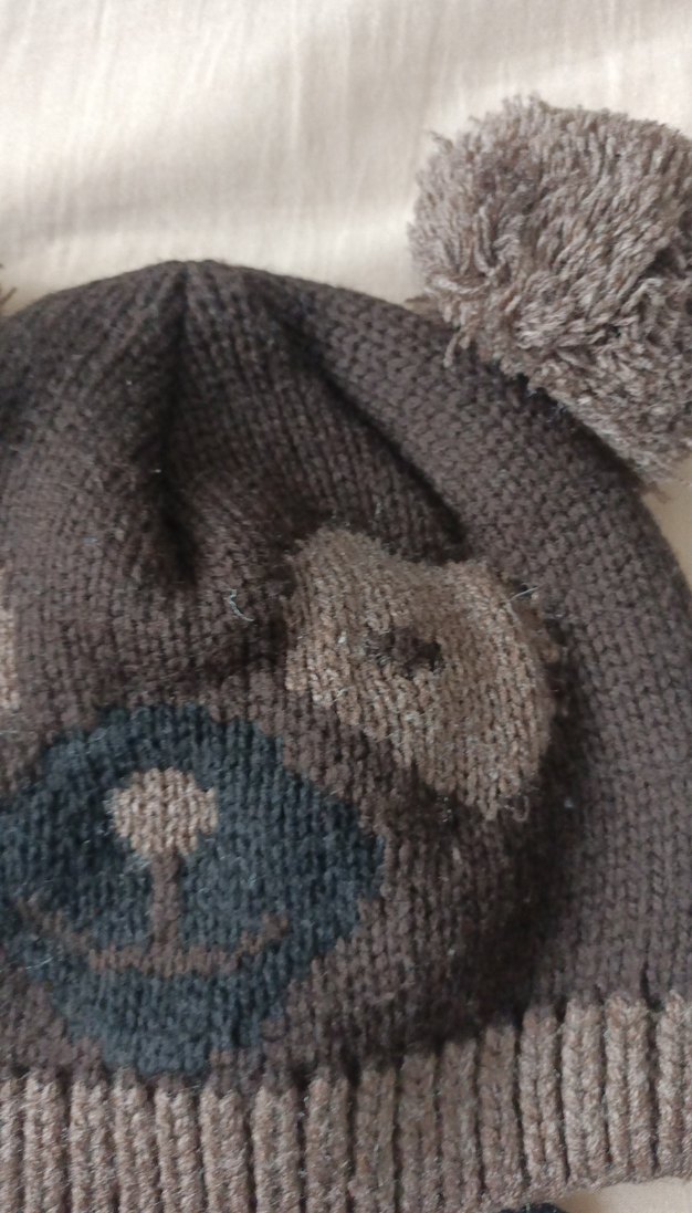 Gri Nakışlı Erkek Triko Bere ve Eldiven Seti - Görsel 3