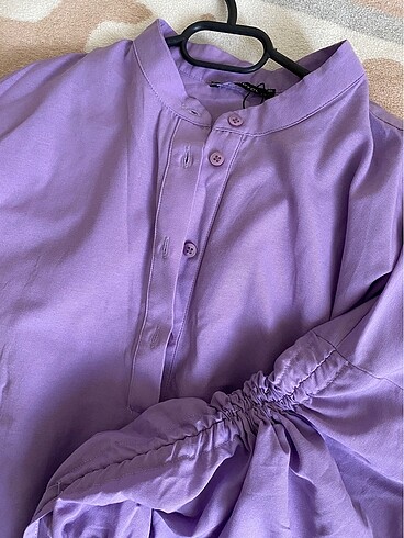 MOR KOLLARI BÜZGÜLÜ GÖMLEK - Görsel 2