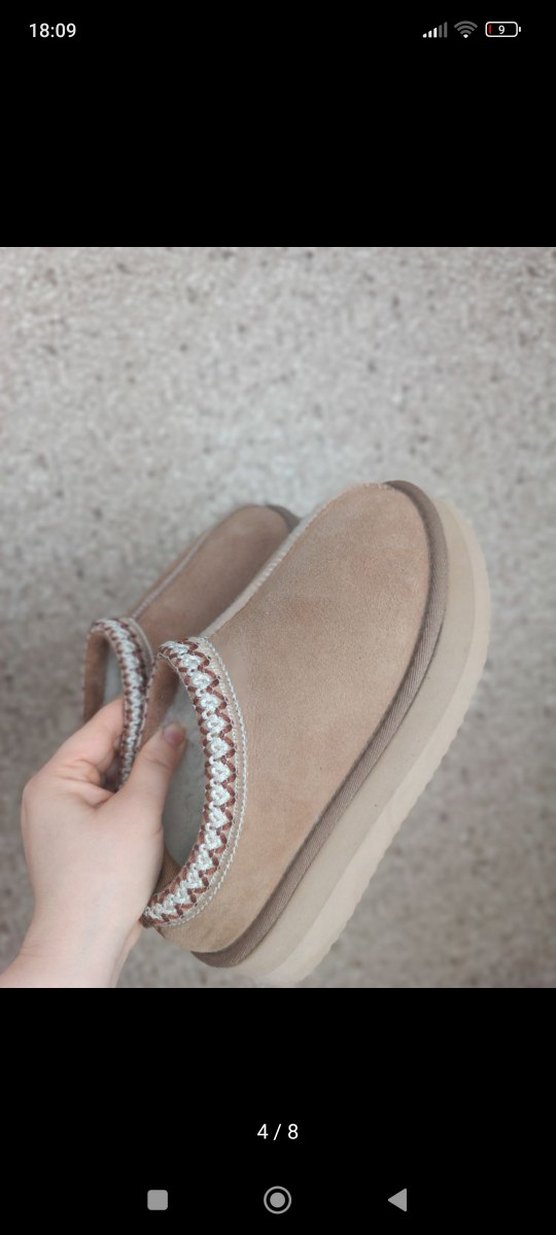 Bej Süet Kürklü Kadın Terlik - Görsel 5