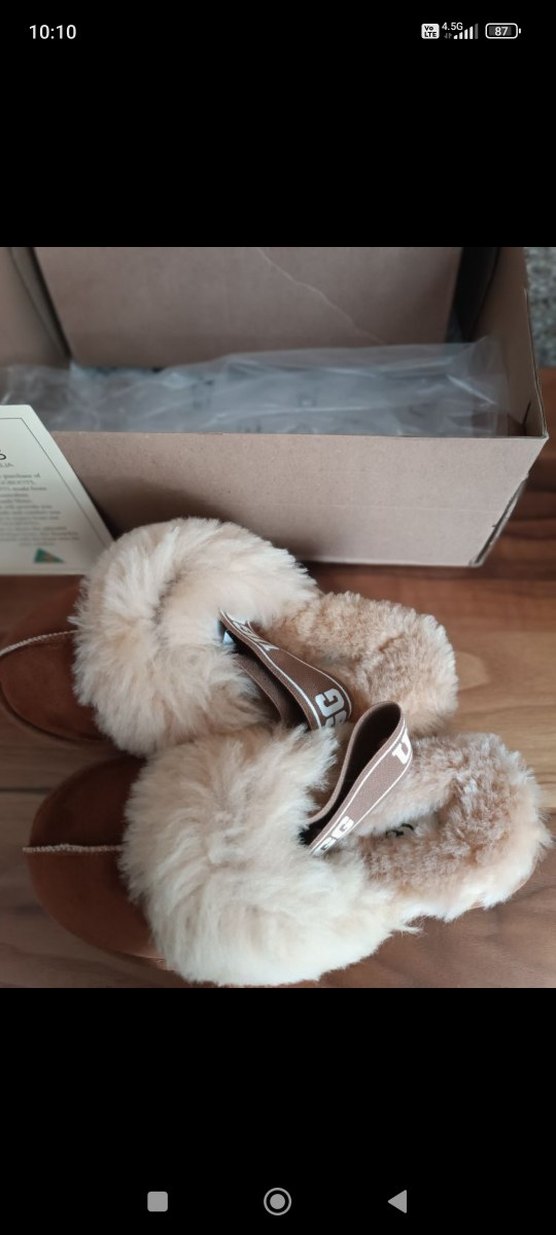 Bej Süet Kürklü Kadın Terlik - Görsel 2