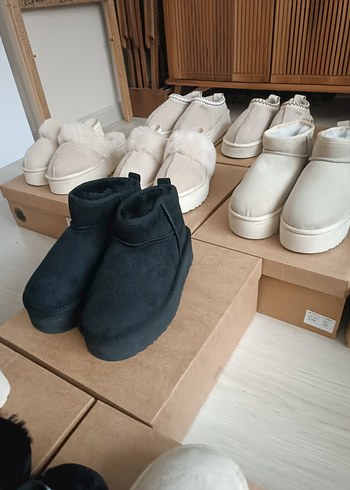 Hakiki Deri Kadın Bot Ayakkabı Terlik - Görsel 11