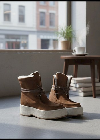 Kürklü Dolgu Topuk Botlar - Görsel 3