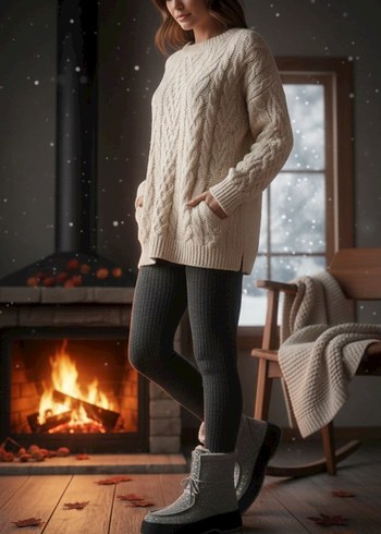 Kürklü Dolgu Topuk Botlar - Görsel 6