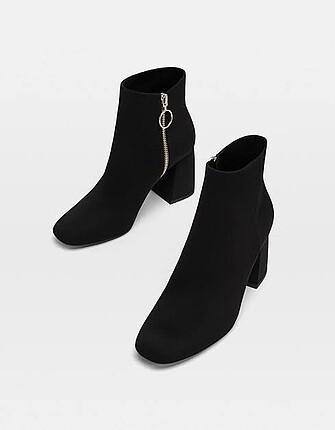 Stradivarius siyah süet bot