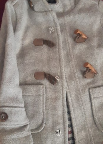 Düğmeli Gri Yün kaban hiç bir deformesi yoktur cuzi bir indirim - Görsel 6