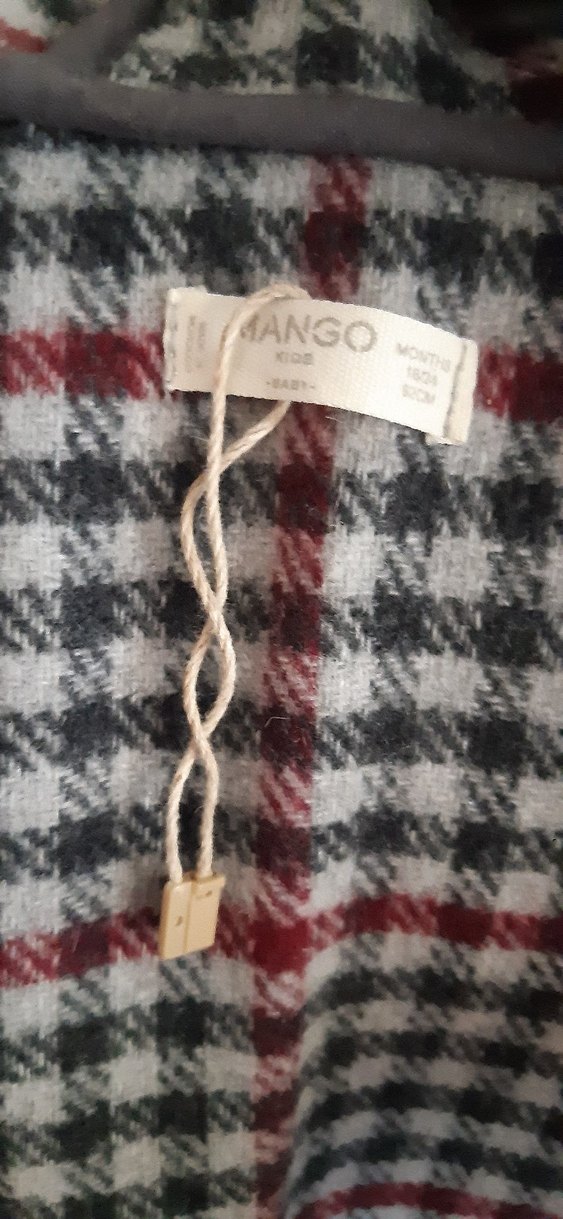 Düğmeli Gri Yün kaban hiç bir deformesi yoktur cuzi bir indirim - Görsel 5