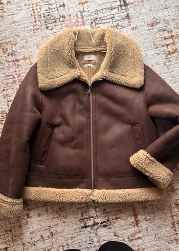 Kahverengi Süet Kürk Detaylı Kadın Ceket - Görsel 2