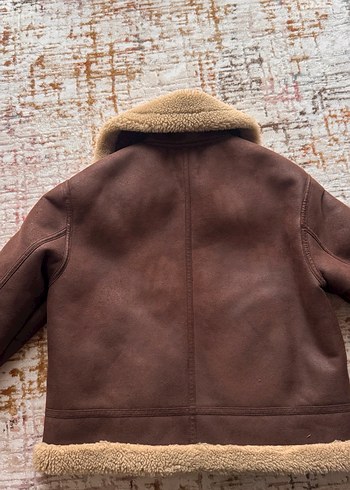 Kahverengi Süet Kürk Detaylı Kadın Ceket - Görsel 3