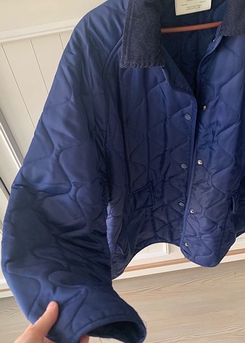 Düğmeli Lacivert Midi Kadın Ceket - Görsel 2