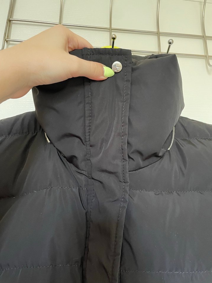 Fermuarlı Siyah Yüksek Yakalı Kadın Mont - Görsel 3