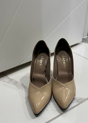 Bej Rugan Stiletto Topuklu Kadın Ayakkabı - Görsel 2