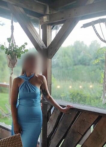 s Beden mavi Renk İpekyol abiye elbise