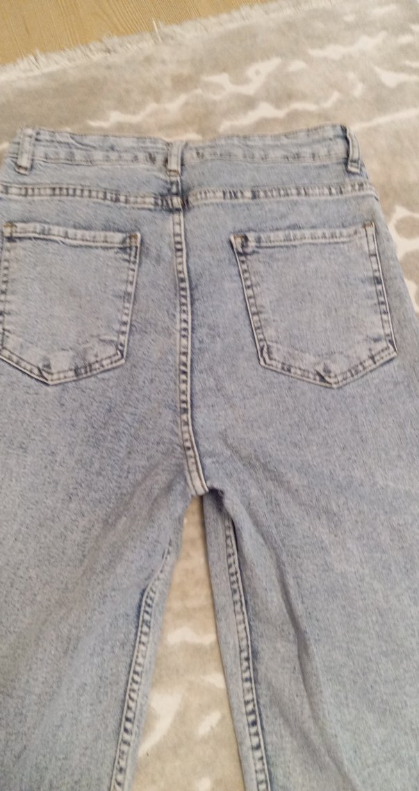 kar yıkama Mavi Salaş Kadın  Kot Pantolon - Görsel 4