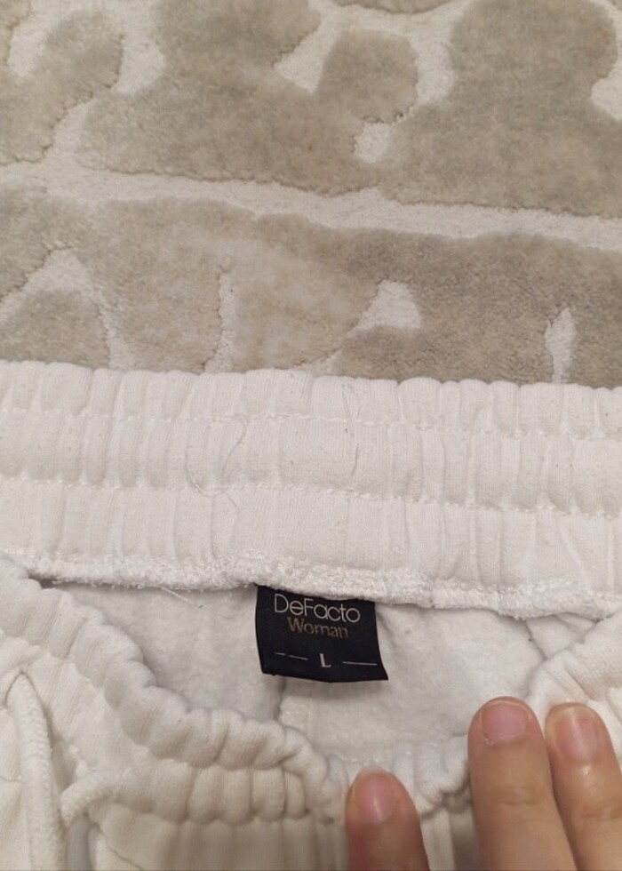 Defacto beyaz eşofman altı - Görsel 3