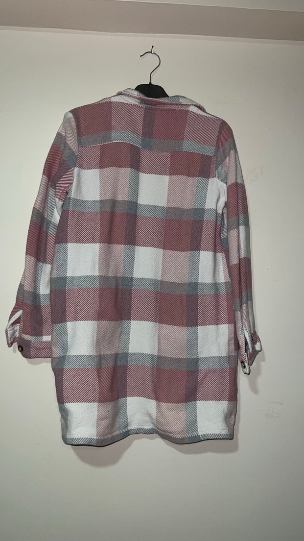 Düğmeli Uzun Kollu Kadın Gömlek Ceket - Görsel 3