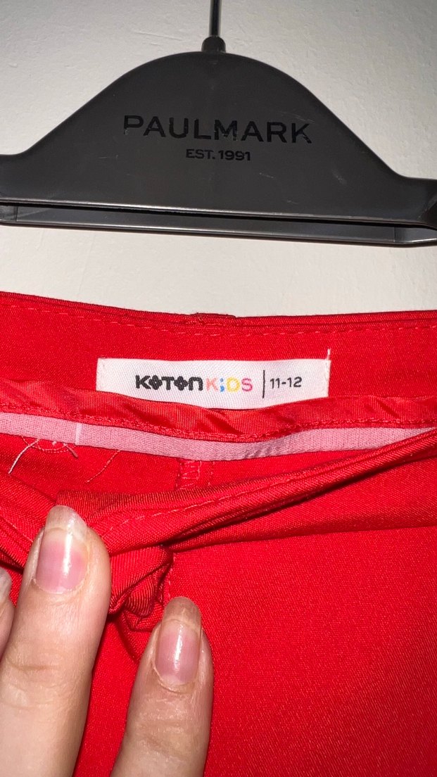 Kırmızı Kadın Midi Kumaş Pantolon - Görsel 2