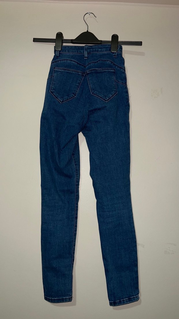 Koyu Mavi Kadın Slim Fit Midi Boy Jean - Görsel 2