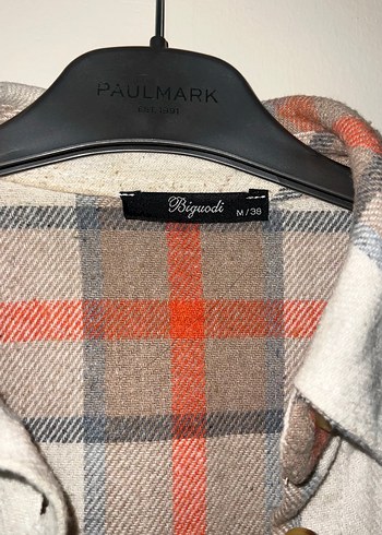 Gri Ekose Düğmeli Uzun Kollu Kadın Gömlek - Görsel 2