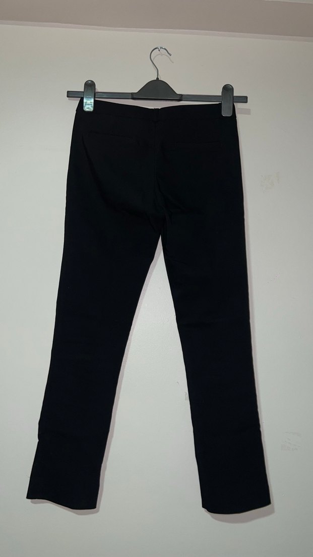 Siyah Midi Kadın Denim Pantolon - Görsel 2