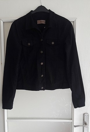 Siyah kot-keten ceket