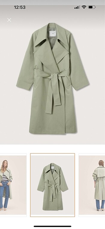 Mango Mango mint oversize trençkot