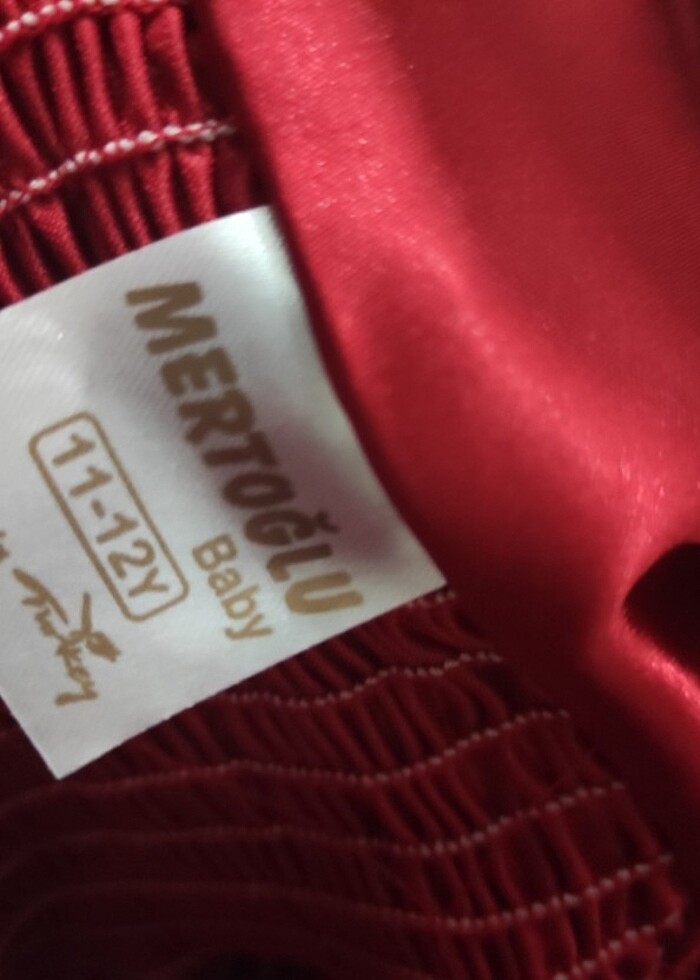 Kız çocuk kırmızı abiye  - Görsel 5