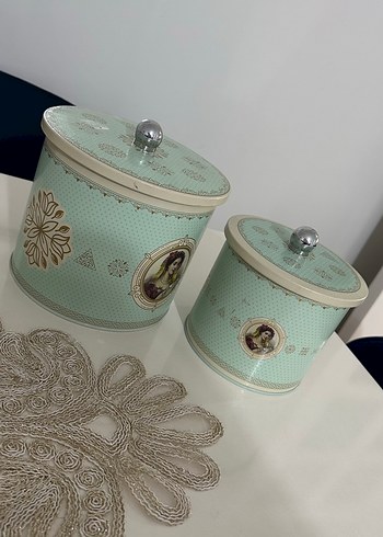 Acar home Nostaljik Turkuaz Saklama Kutuları