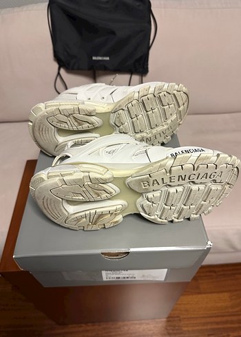 Balenciaga Beyaz Bağcıklı Spor Stiletto Sneakers - Görsel 3