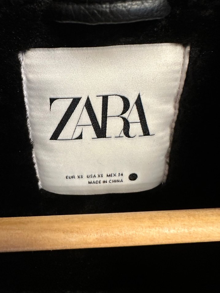 Kadın Siyah Kürklü Biker Deri Ceket - Görsel 2