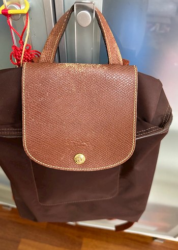 Beden Orjinal Longchamp Kahverengi Deri Kadın Sırt Çantası