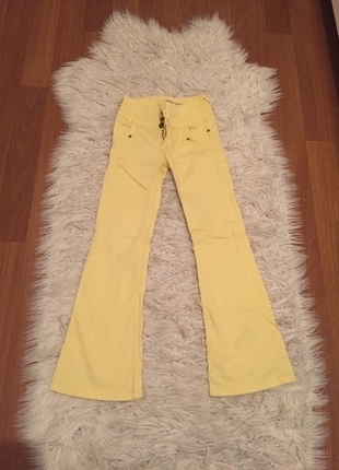 Markasız Ürün Sarı Ispanyol Pantolon