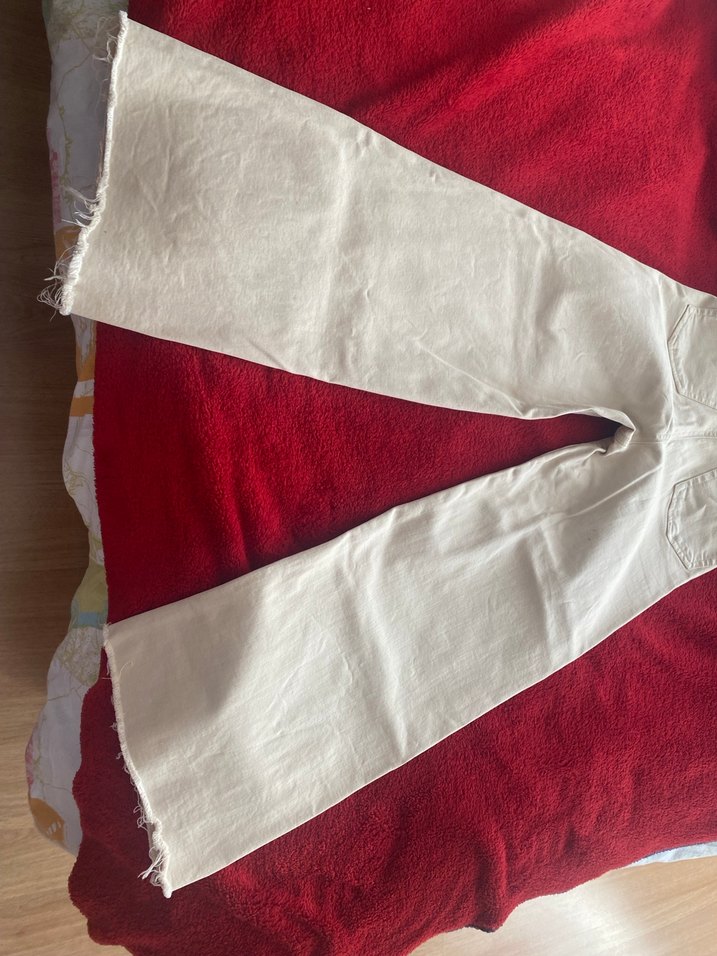 Mango Kadın Beyaz Keten Midi Pantolon - Görsel 4