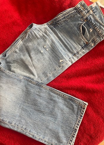 Zara 
Kadın Mavi Denim Midi Boy Jean - Görsel 8