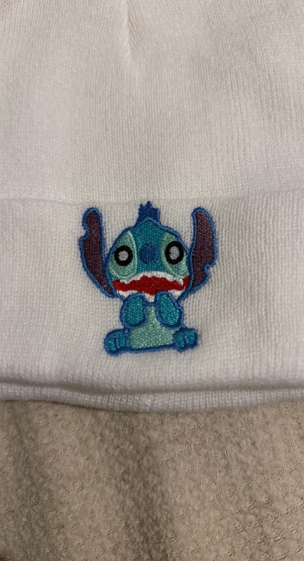 Önü nakışlı beyaz bere - Görsel 2