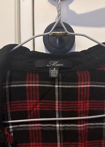 Kırmızı Ekose Desenli Uzun Kollu Kadın Gömlek - Görsel 3