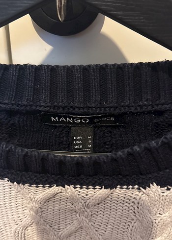 Mango Çizgili Örgü Kadın Uzun Kollu Kazak - Görsel 3